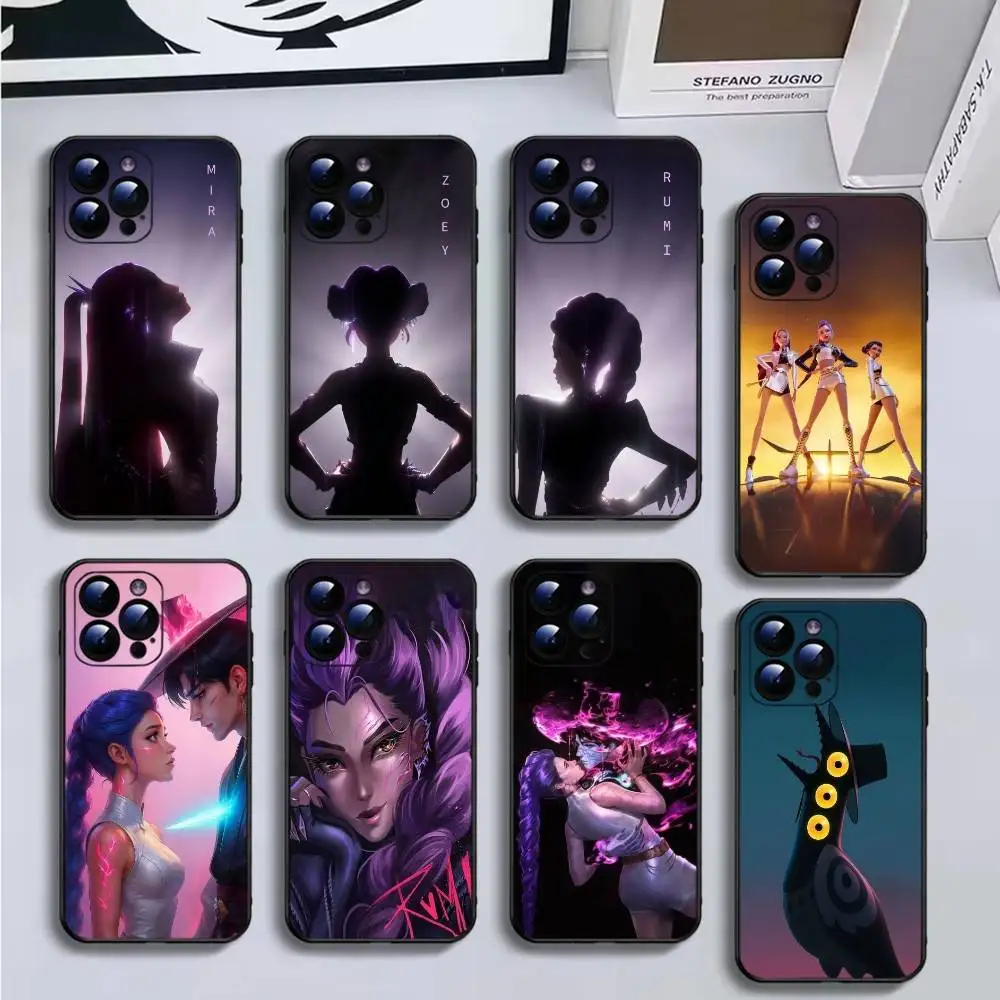 

huntric demon hunters Phone Case For iPhone16,15,14,13,12,11 Plus,Pro Max,XS,X,XR,SE,Mini,8,7,Soft Black Cover