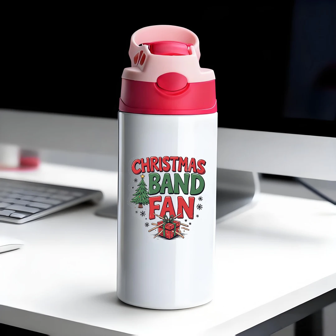 

304 stainless steel thermal cup kids straw cup Christmas limited edition cartoon Christmas tree thermal cup insula