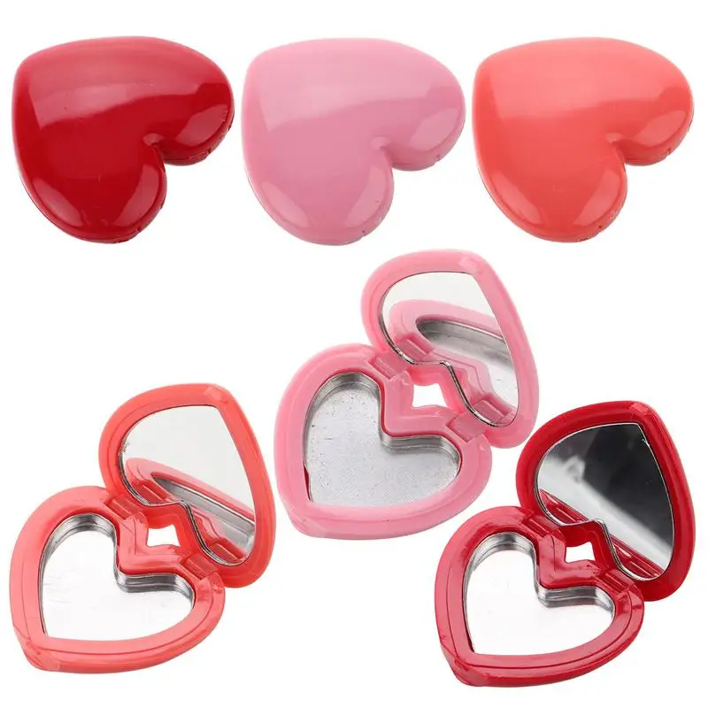 

8Pc Love Heart Shaped Eyeshadow Empty Case With Mirror Rouge Lipstick Box Pigment Palette Refillable Foundation Makeup Dispenser