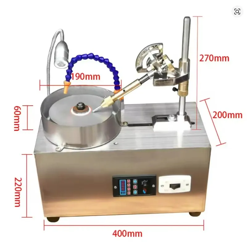 【الأكثر مبيعًا】3000 دورة في الدقيقة آلة طحن الأحجار الكريمة آلة تلميع المجوهرات الأوجه الملمع طاحونة مسطحة جواهري لابيد