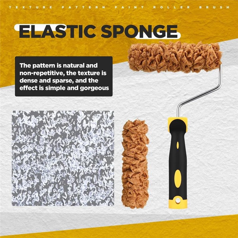 CQMF-3 ชิ้นเนื้อฟองน้ําลูกกลิ้งทาสี 6 นิ้วแปรงเครื่องมือลูกกลิ้งกรอบสีรูปแบบลูกกลิ้งชุด