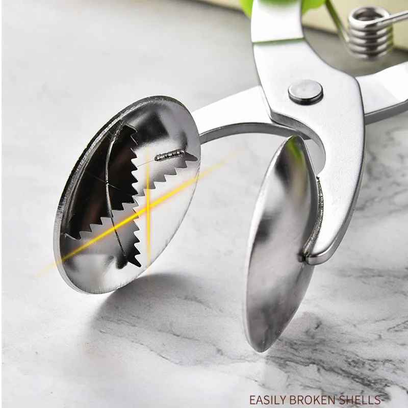 Chestnuts Opener Clip Nut Cracker with 304 Stainless Steel Blade Walnut Cracker Sheller Metal Walnuts Pliers Kitchen Walnut Tool view 4
