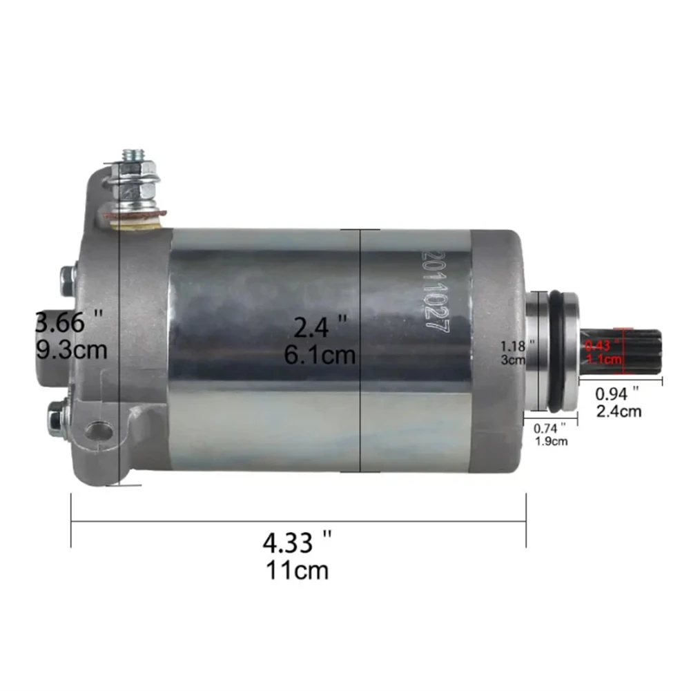 

T48C_21163-1130 Стартер для Kawasaki Bayou 220 250 KLF220 KLF250 1988-2011, заменяет SMU0052 21163-1266 21163-1253