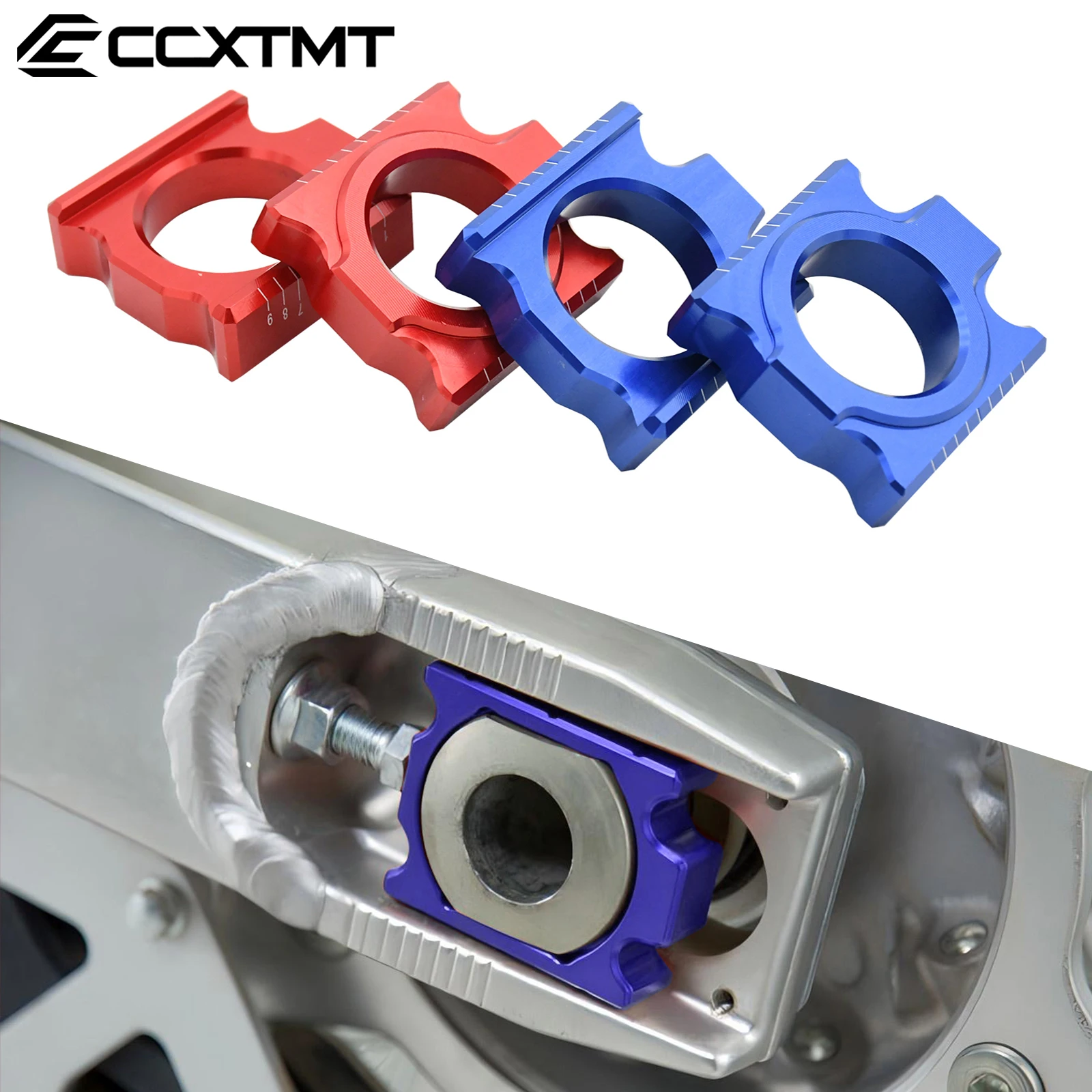 

CNC Aluminum Rear Chain Adjuster Axle Block For Honda CR CRF 125R 250R 250X 450R 450X CRF250R CRF250X CRF450R CRF450X Universal