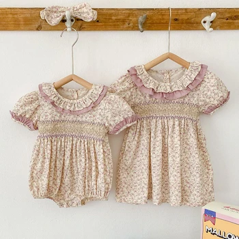 Baby Girl Lace Flower Dress Romper 1