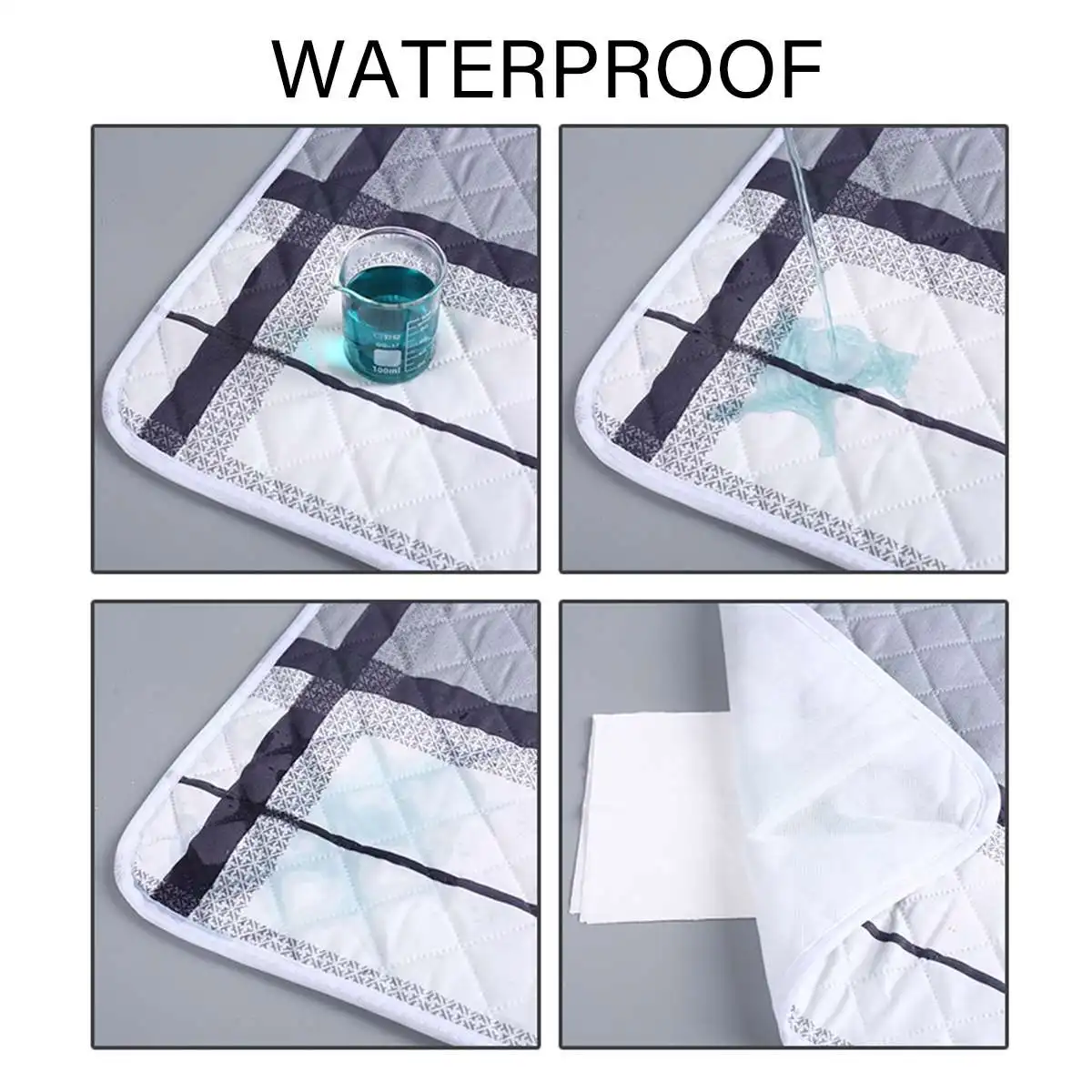 Alfombrilla de orina para ancianos, Protector de cama para incontinencia, pañal para adultos, Sábana de tela transpirable, impermeable, lavable
