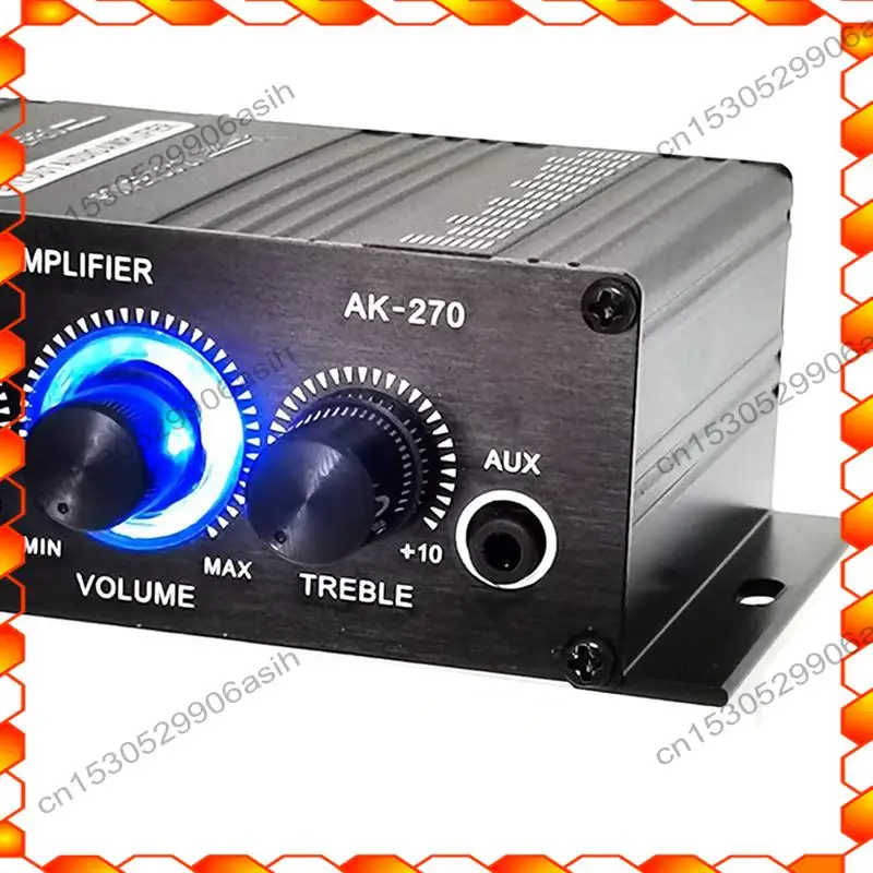 -AT52 AK-270 AK270 12V Mini HIFI Wzmacniacz Audio Domowy Samochodowy Kino Wzmacniacz 2 Kanałowy Wejście USB/SD AUX