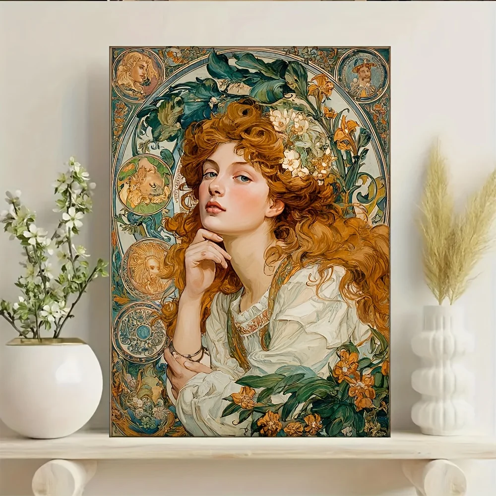 

500/1000/1200/2000PCS Puzzles for Adults,Alphonse Mucha Style Art Painting Jigsaw Puzzles Educational Games Home Decor Gifts