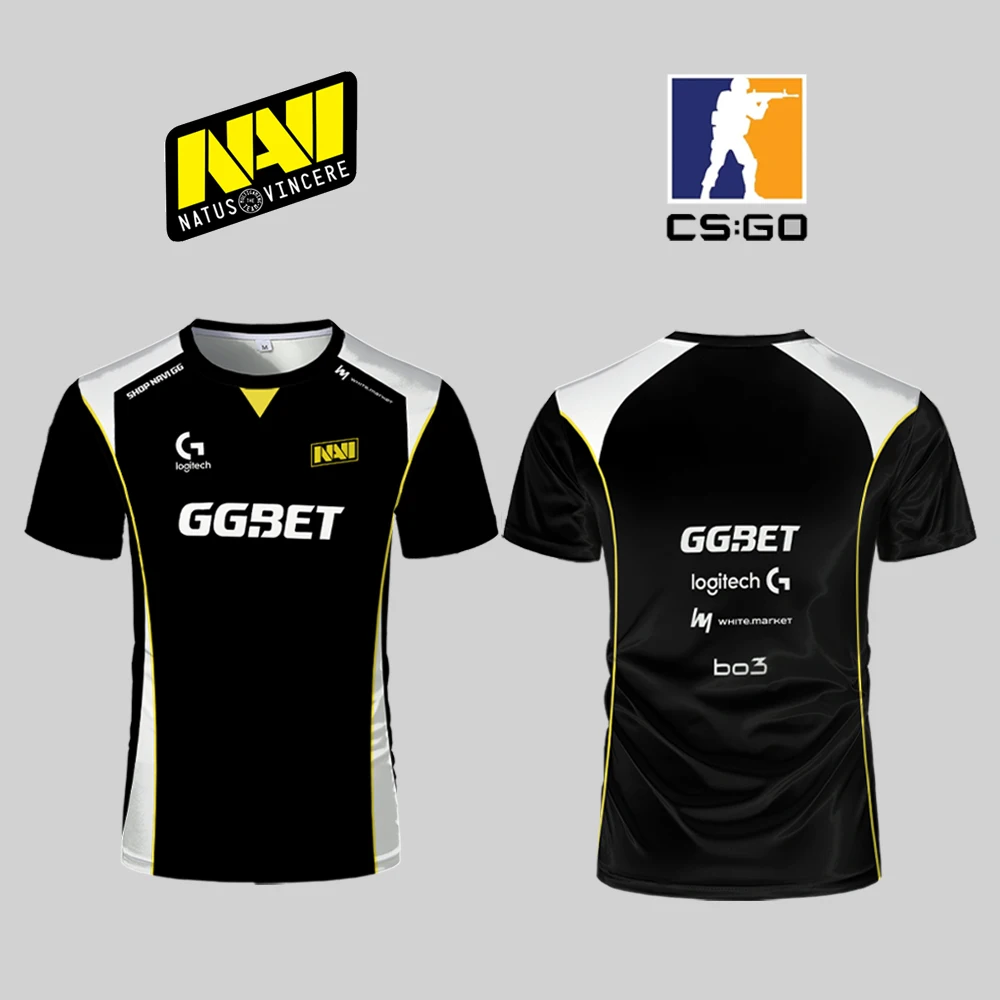

CS2 Esports Professional League Training Uniform Fashion Casual Navi Jersey S1mple Aleksib Player Custom Short Sleeve T-shirt