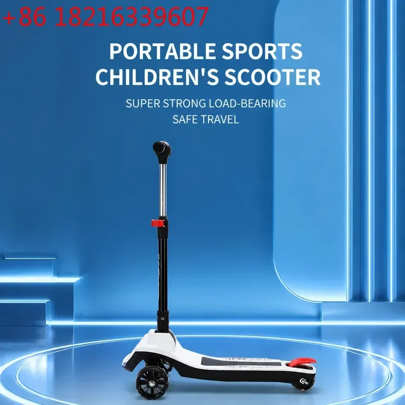 Foldable Three Wheeled Stable Scooter for Infants Kids Baby Yo Yo Car Push Walking Aid Toy