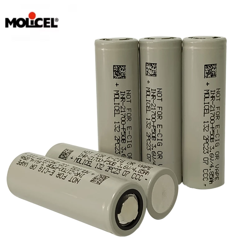 Batería recargable de alta potencia original Molicel P50B INR 21700 5000mAh 50A Máx. 60A 3.6V para paquetes de baterías y herramientas eléctricas