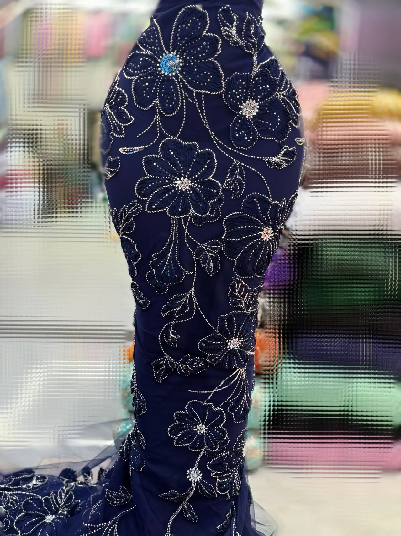 

Nigeria Tulle Lace African Lace Fabric with Beads Sequins 2025 High Quality Nigerian Mesh Net Lace Fabric for Wedding Dresses