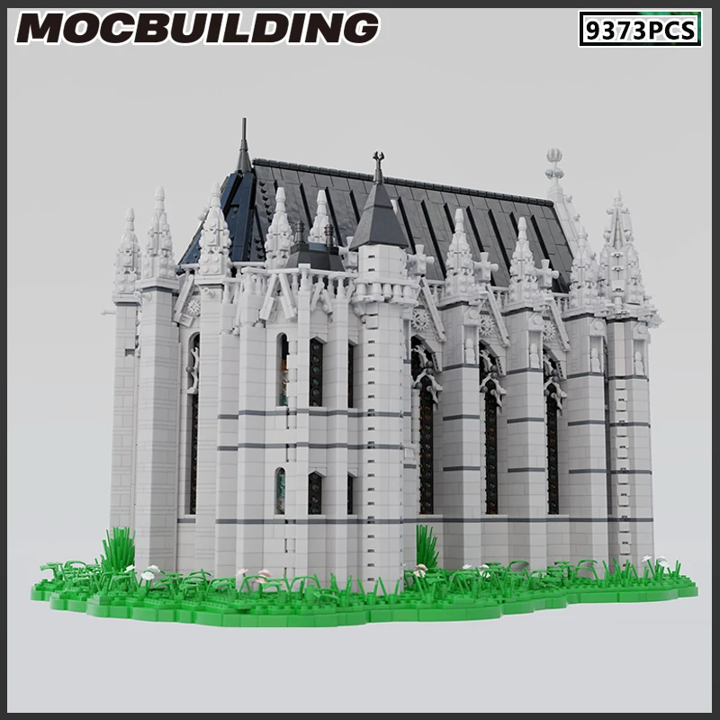 MOC Building Blocks Sainte Chapelle Module Model DIY Bricks Assemble Toy Medieval Architecture Landscape Collection Display Gift