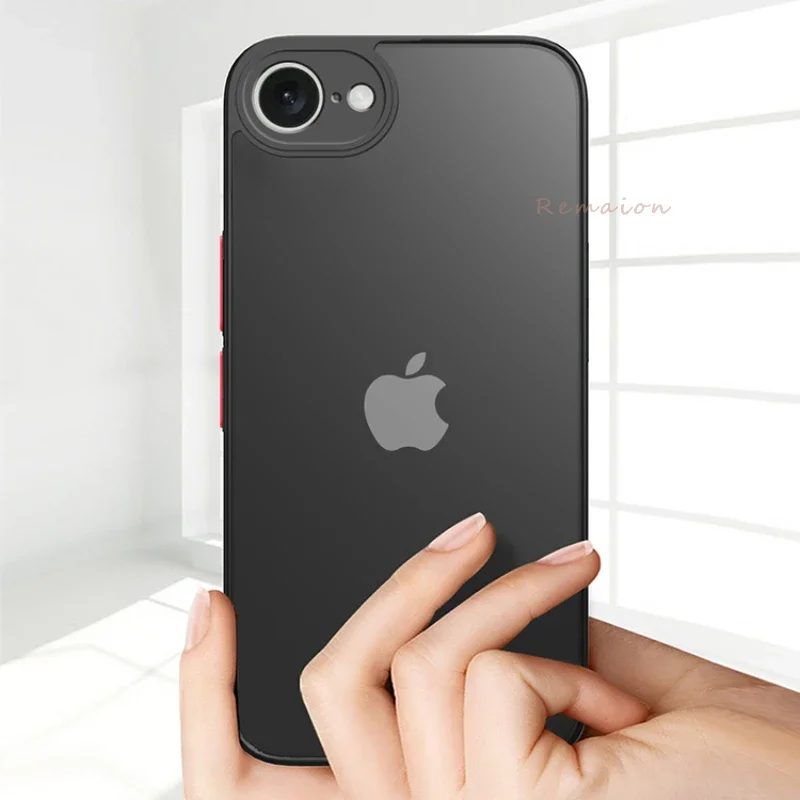 Fashion Color Blocking 16E Case for iPhone 16e SE4 2025 Hard PC Armor Matte Shockproof Camera Protector Funda Bumper Cases Cover