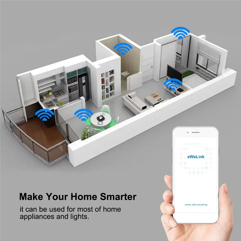 

JABS-Wi-Fi модуль умного переключателя переменного тока 85-250 В таймер инчарования умное реле Ewelink APP контроллер голосовое управление 1-канальное реле