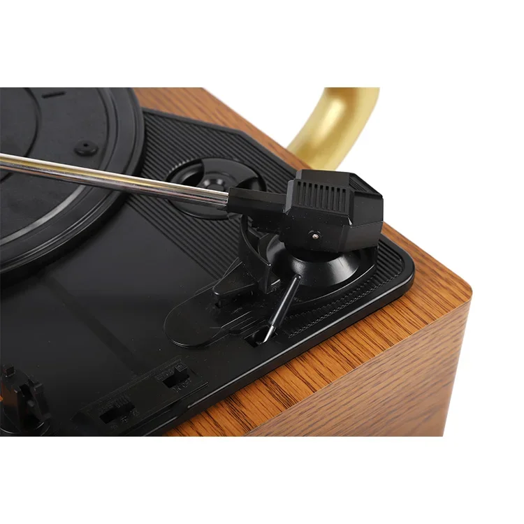 2025 Hot Gramophone Table cadeau article Vintage Audio Gramophone rétro vinyle disque marron bois Gramophone lecteur de disque