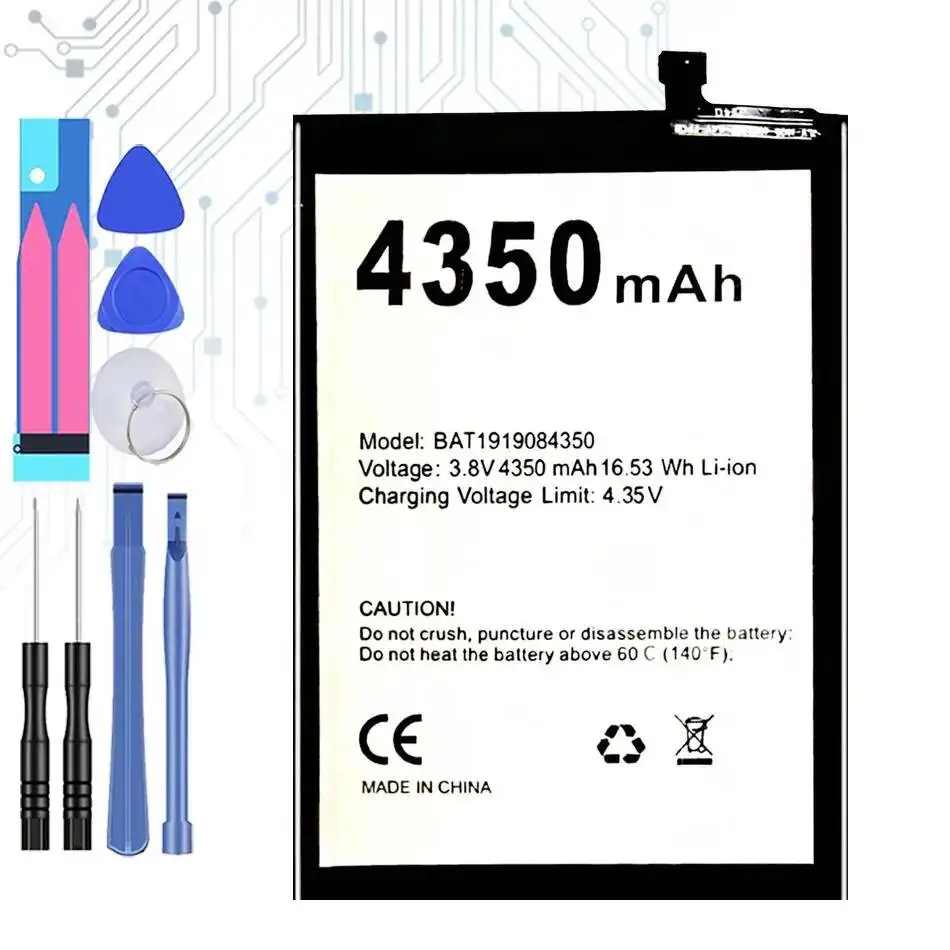 

4350 мАч для мобильного телефона Doogee N20, аккумулятор BAT19084350, стабильный