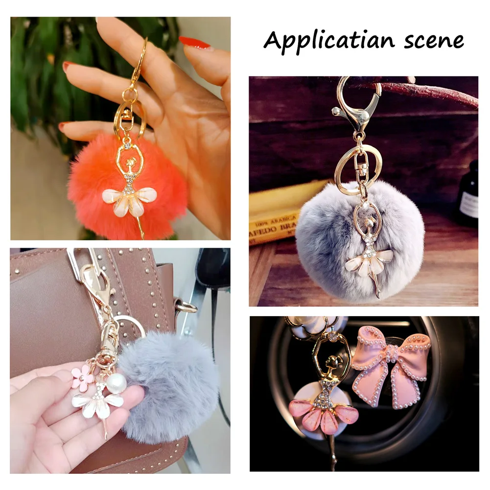 20pcs Ballet Dancer Ballerina Alloy Big Pendants Crystal Rhinestone Charms for Girl Jewelry Making DIY Necklace Keychain Craft