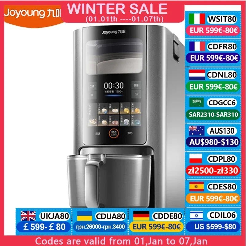 Joyoung Y8 High Speed Wall-Breaking Machine 220V Electric Blender Auto Cleaning Food Mixer 1.2-1.5L Soymilk Maker 35000RPM