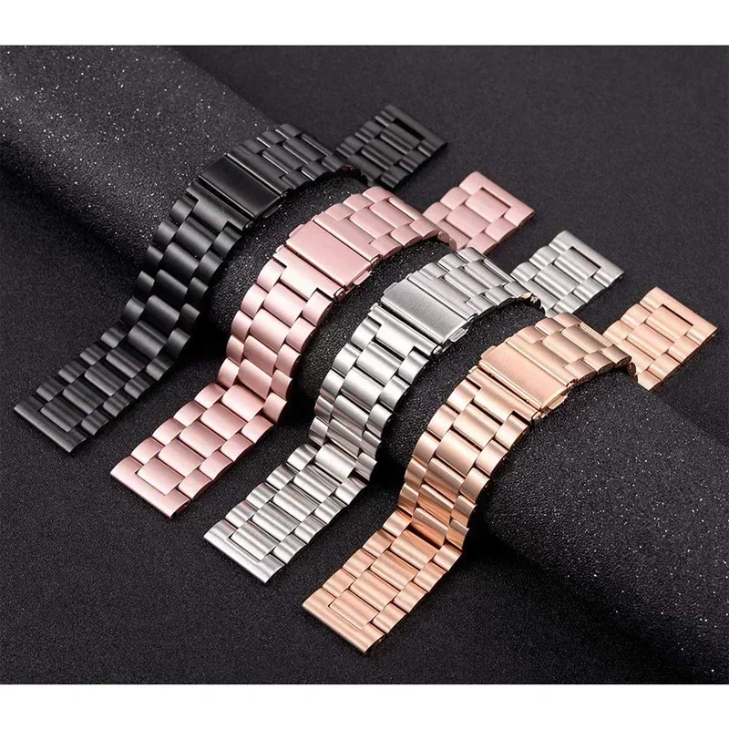 22mm Stainless Steel Strap For Redmi Watch 3 Active Metal Replacement Bracelet For Redmi Watch 3 Lite/5 Lite/5 Active Watchband