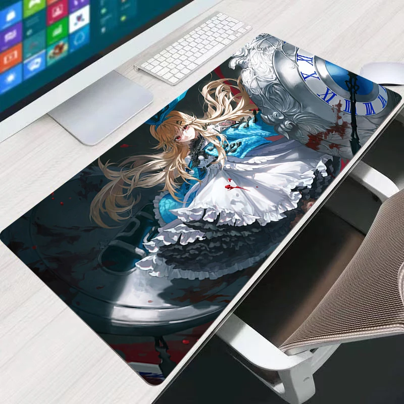 

90x40cm Mouse Pad A-Alices in Wonderland Anime Game Computer HD Mousepad Gaming Accessories Tablet Varmilo Keyboard Pad Mausepad