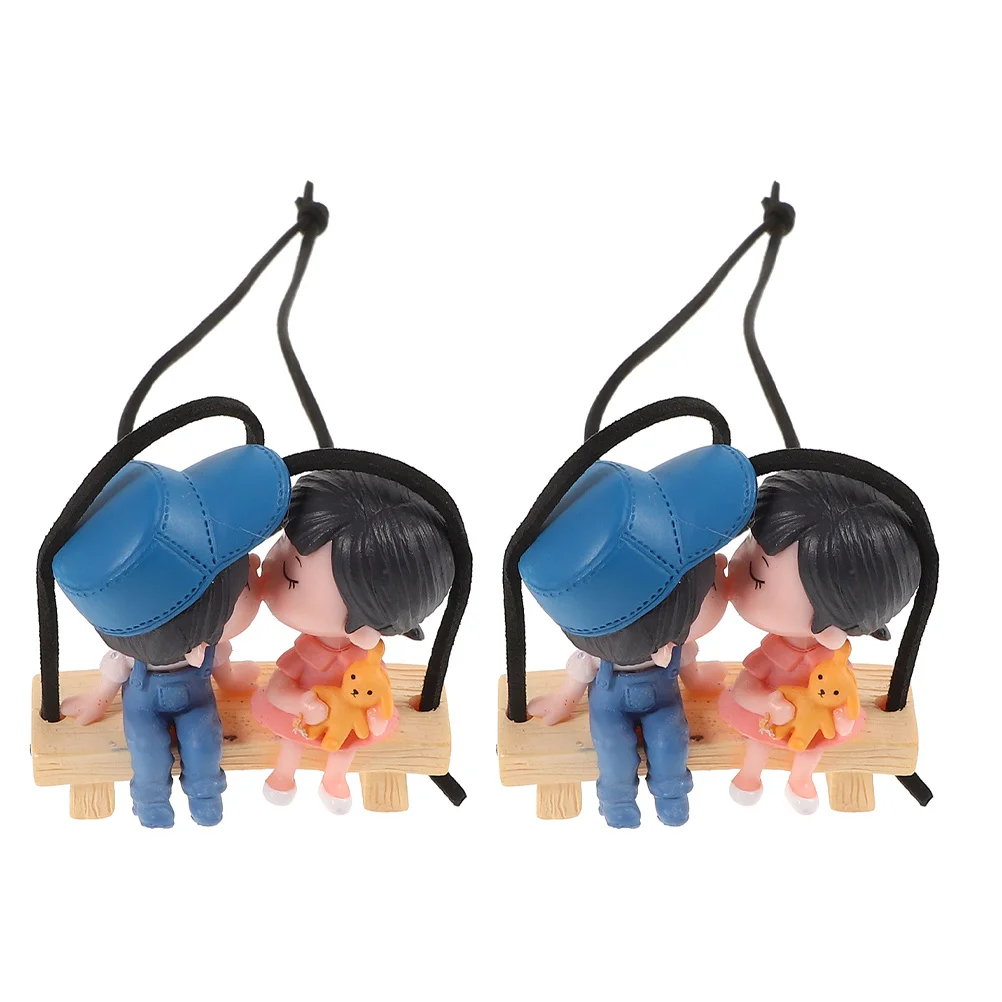 

2 шт., подвесные подвески для зеркала заднего вида автомобиля, декоративные подвески из смолы для салона автомобиля, пара автомобильных зеркал, аксессуары