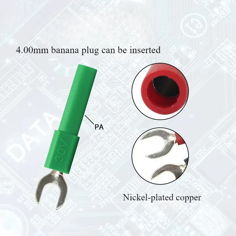 10PCS 8MM U&Y Type Welding Insert Harpoon Plug 4MM Banana Socket Female Banana Plug J.20017