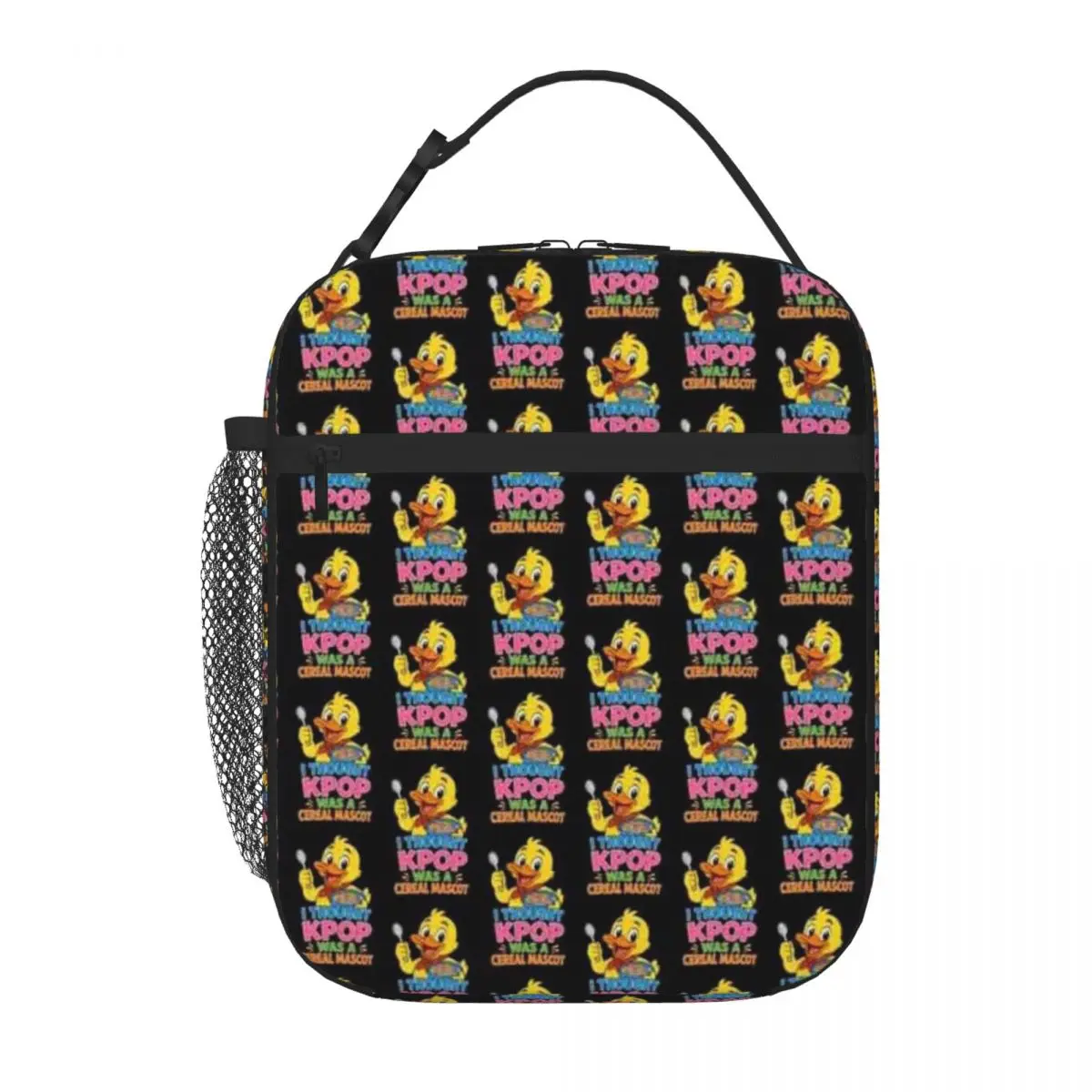 Bestselling I Thought Kpop Was A Cereal Mascot Funny Duck Waterproof Surface Foldable Lunch Bag Homemade Bento Nylon Lunch Bag