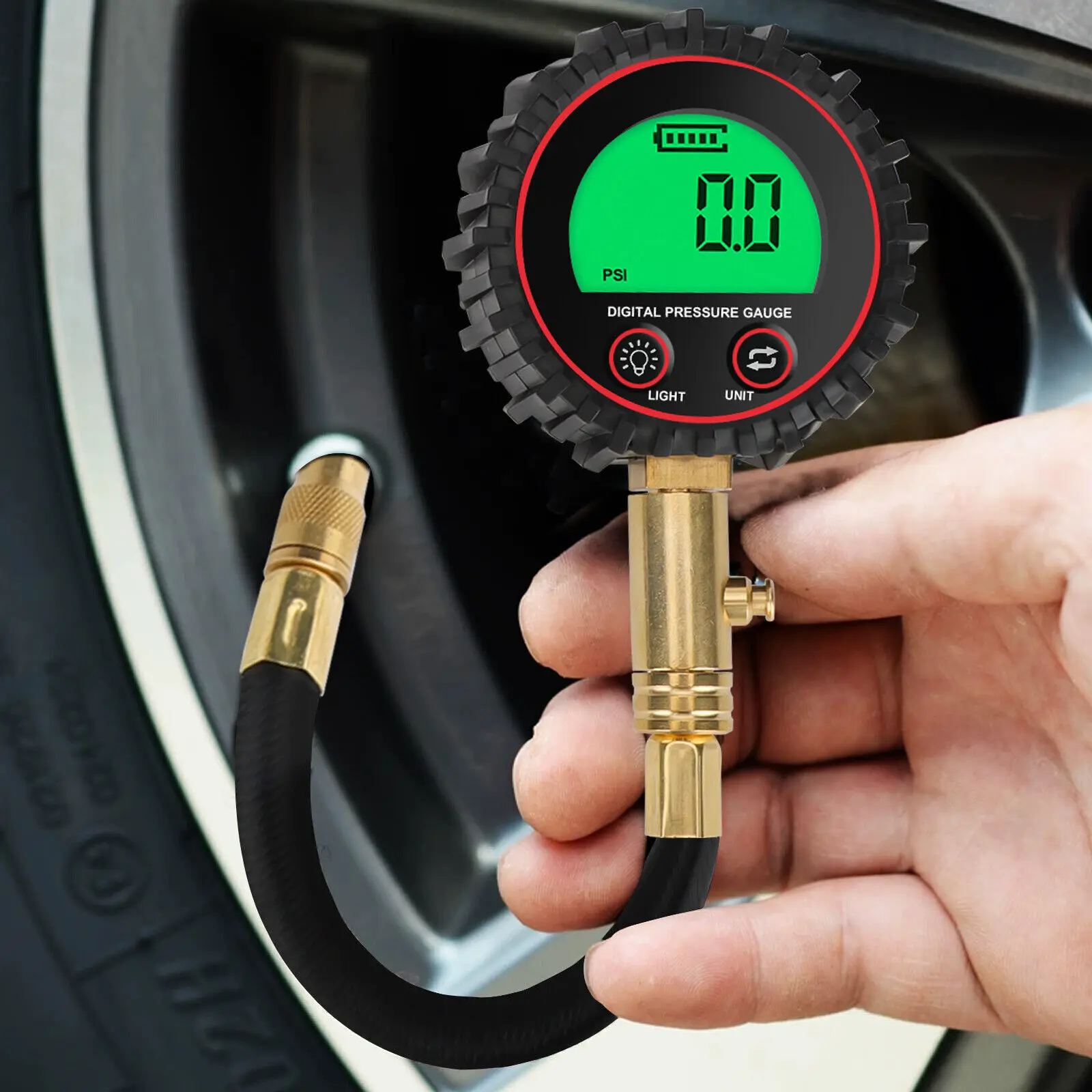 

Accurate Digital Air Pressure Tire Gauge 3-255 PSI LCD Screen for Truck Car Bike