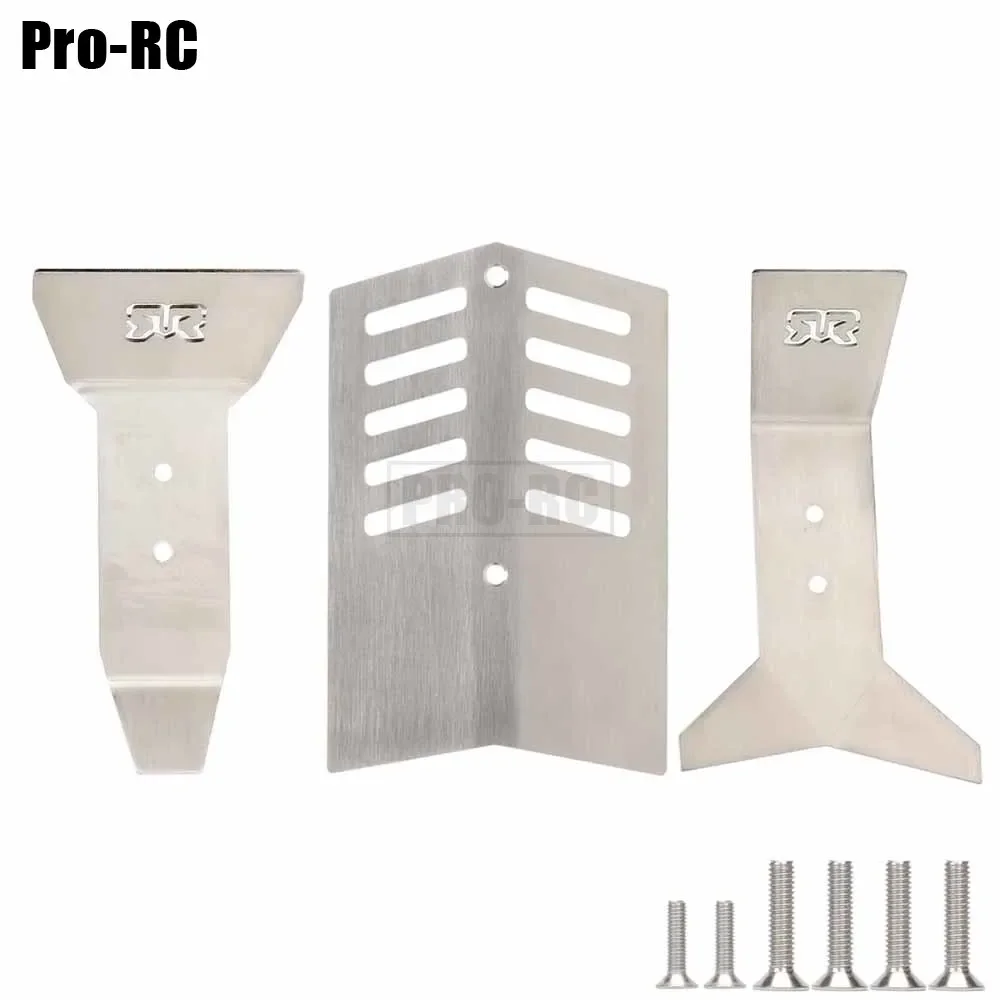 1 zestaw pancerz ze stali nierdzewnej osłona podwozia płyta podwozia dla ARRMA 1/8 NERO 6S BIG ROCK AR106017