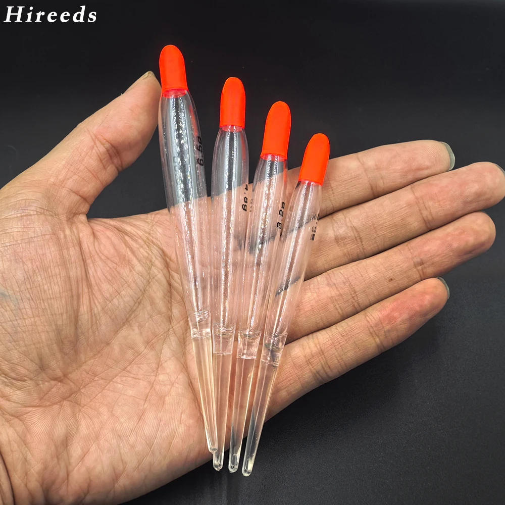 5 قطع من عوامات صيد السمك البلاستيكية عالية الجودة لسمك السلمون وسمك السلمون المرقط | شفافة مع لهجات برتقالية | دورا #2