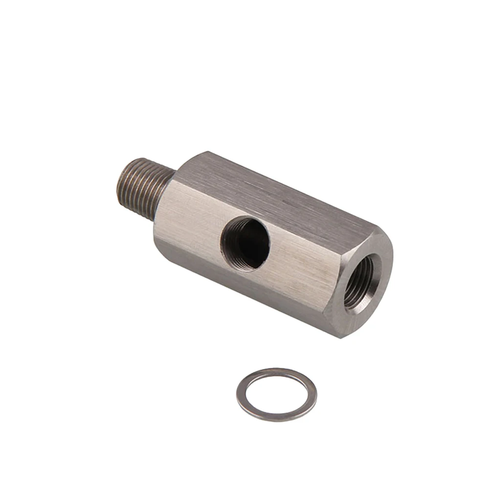 

Oil Pressure Sensor Tee 1/8 Inch BSPT to NPT Adapter Supply Line Gauge Stainless Steel Engine Automotive Part Component