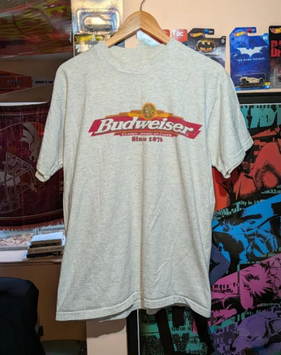 Vintage Budweiser Reprint Graphic T-Shirt Men's Your One Sick Lizard Beer Tee