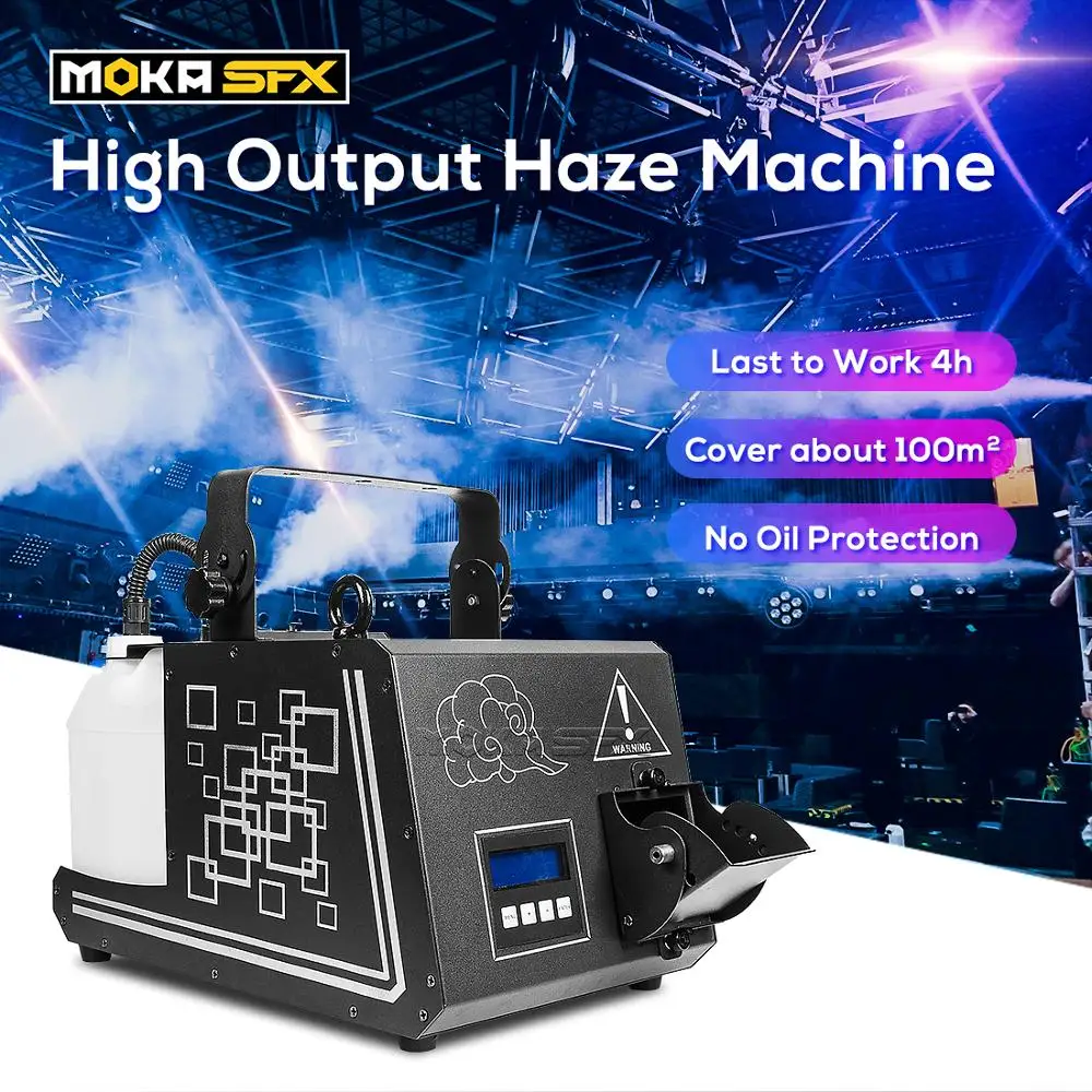 moka sfx professional haze machine dmx pro hazer fog machine stage dj show efeito de fumaca use haze liquido 1000w 01