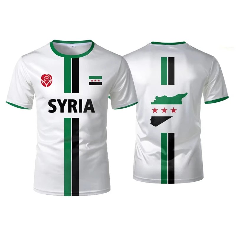 

2025 Syria Football T Shirts Sports T-shirts Syrian Flag Street Oversized Tops Unisex Casual Graphic Tees Tops Y2k Mens Gifts