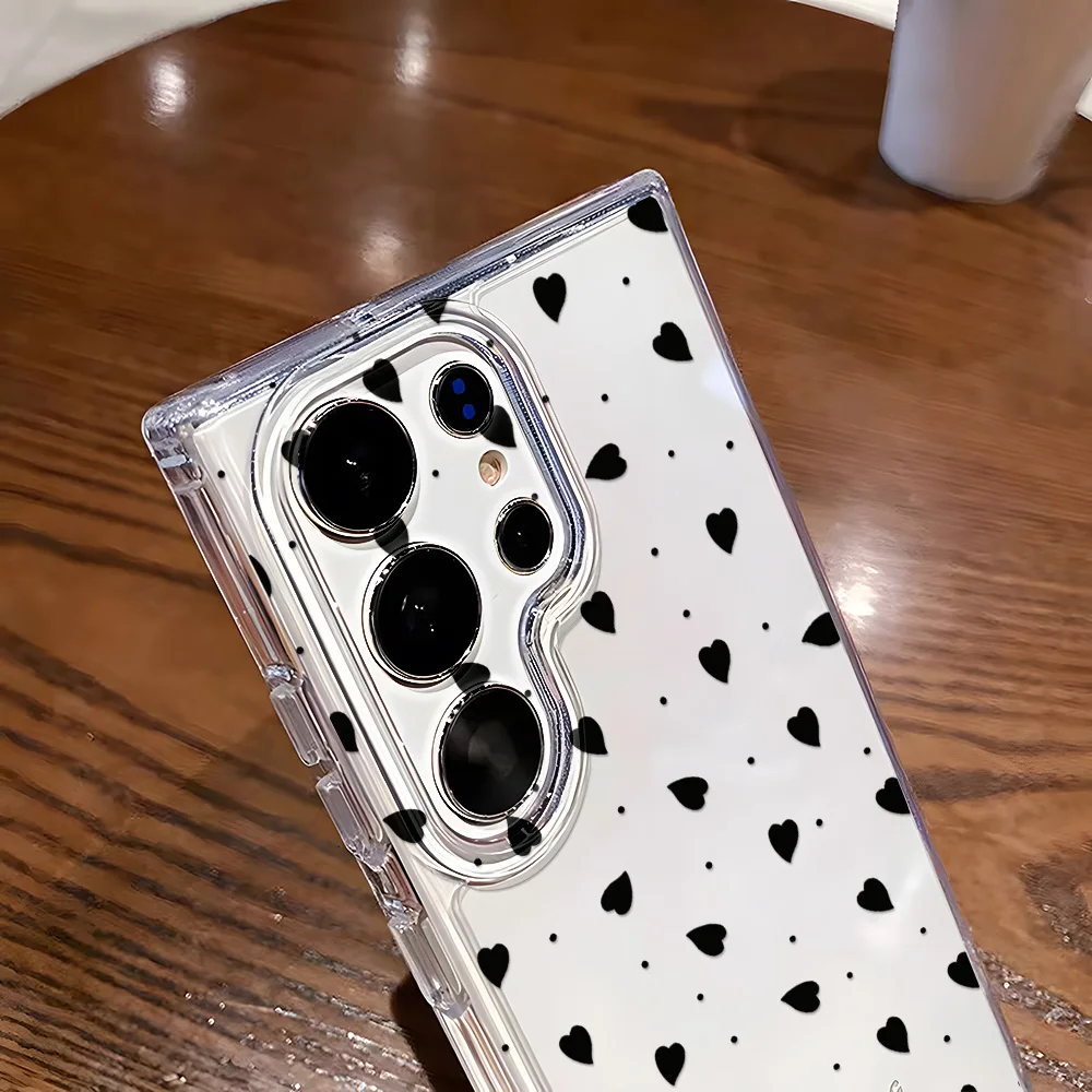 Милый красочный чехол для телефона с сердечком для Samsung Galaxy S25 S23 S24 S22 Ultra Plus, противоударный чехол для Galaxy S24+ S23+ S25+