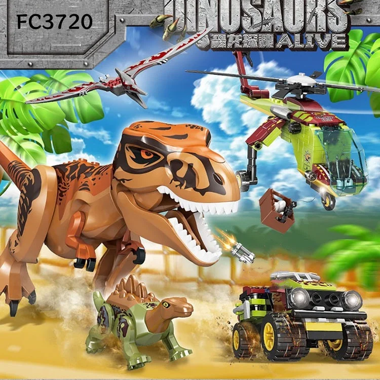 

Dinosaur Spy Squad Охота Тираннозавр Мальчик Рождественский Подарок Кирпич Детские Развивающие Игрушки Украшения