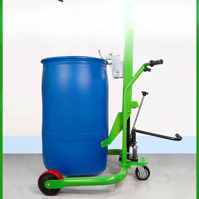 Lebo oil drum truck pallet hydraulic   oil handling 350 kg foot pallet plastic iron drum 200 liters mixing material