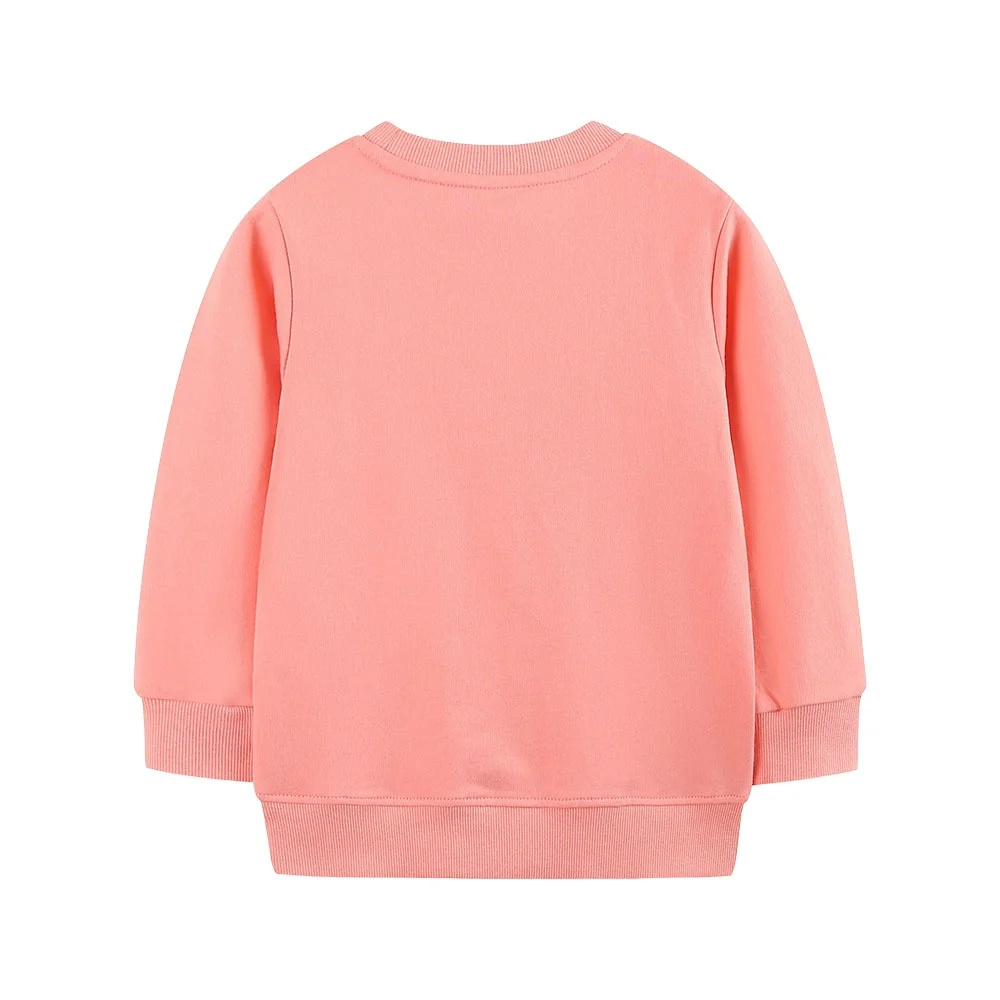 Jumping Meters 2-7T 2026 Foxes Applique Girls Sweatshirts For Autumn Spring Hot Selling Kids Clothing Toddler Hooded Shirts