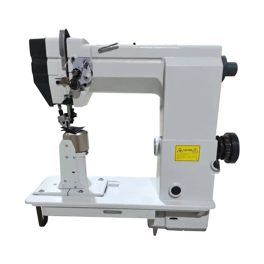 Qike Qk-9910 Garment Machinery Industrial Post Bed Single Needle Roller Feed Sewing Machine for Heavy Material