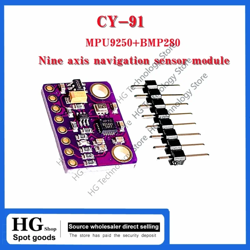 

1PCS GY-91 MPU9250 BMP280 10DOF Acceleration Gyroscope Compass Nine Shaft Sensor Module GY-91