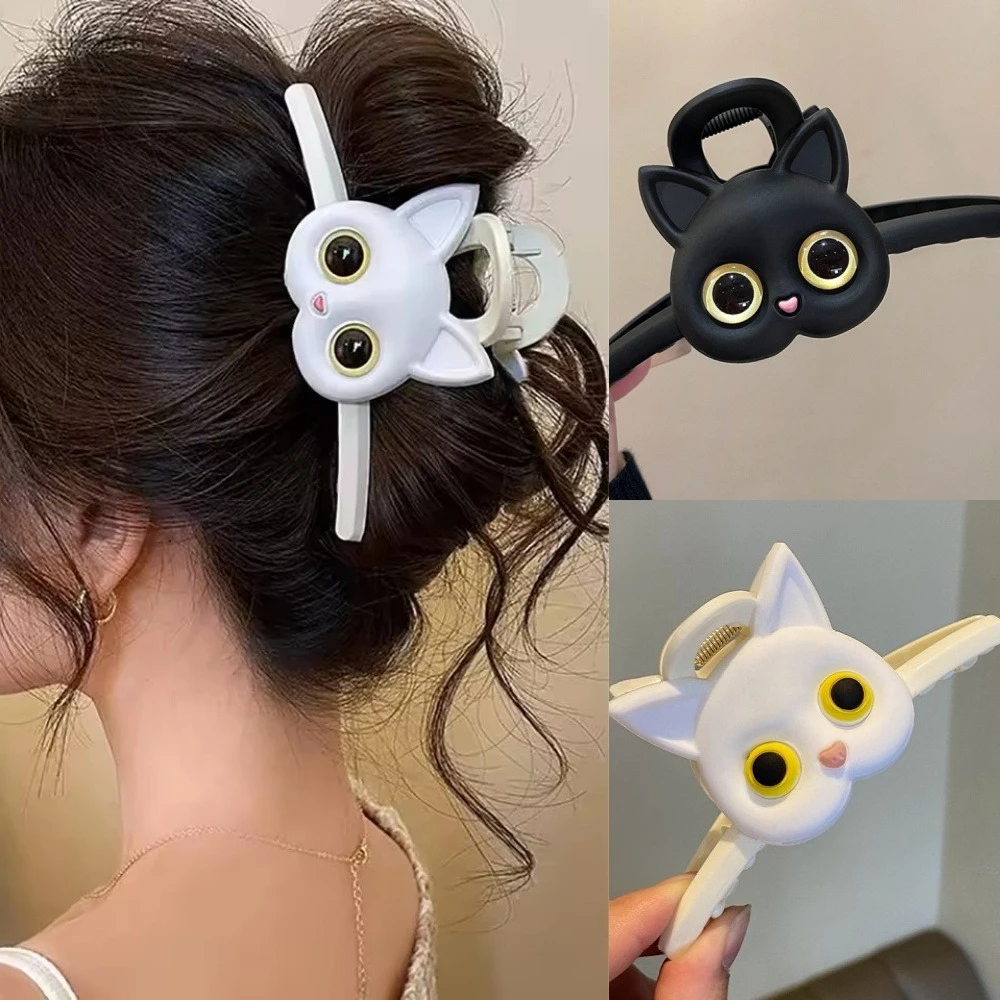 Niedliche Katzen-Krabben-Haarspange für Frauen, Monster-Haarnadel, Lustige Haaraccessoires, Design-Haifischklammern, Persönliche Haarnadel-Kopfbedeckung