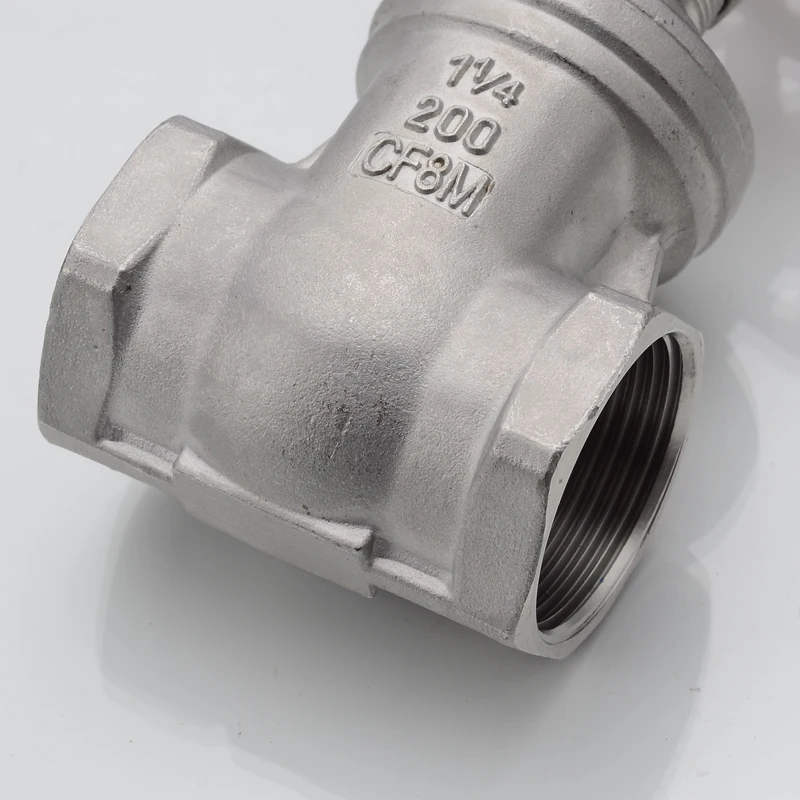DN15 DN20 DN25 DN32 Female Thread 304 Stainless Steel Gate Valve Rotary Water Sluice Valve for Water Oil Gas Steam