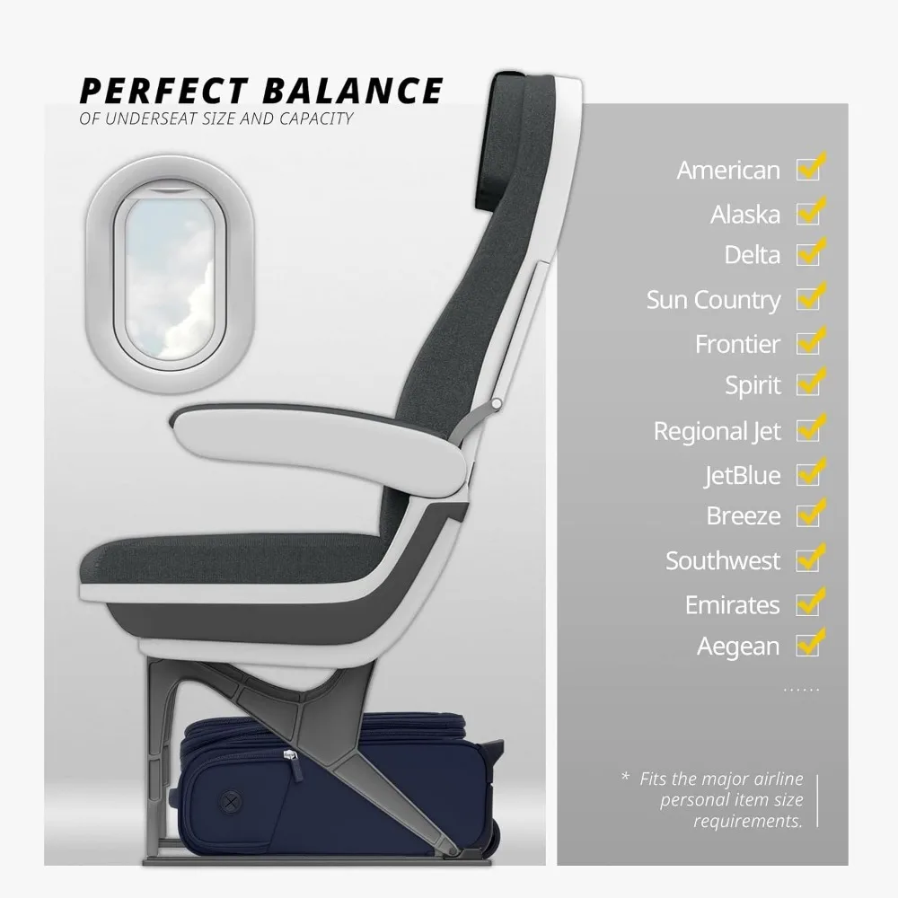 Softside Expandable Carry-On Luggage with Wheels for Short Trips, Ideal for Airplanes and Airlines Travel