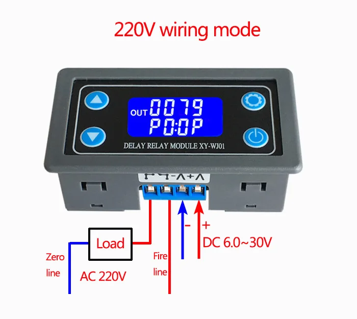 XY-WJ01 Delay Relay Module With Digital LED Dual Display Cycle Timing Circuit Switch