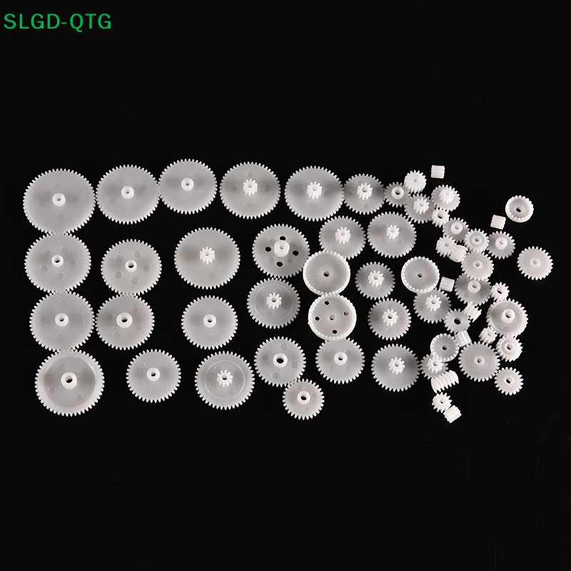 New 58pcs Plastic Gears M0.5 For Motor Robotics Model Shaft Part DIY Helicopter Car