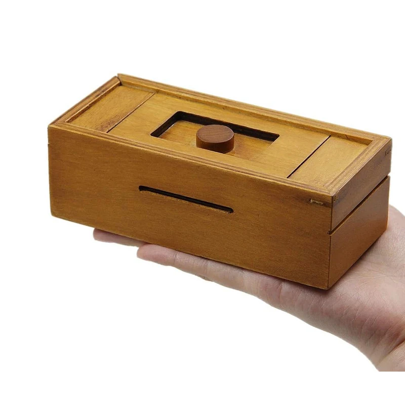 صناديق ألغاز خشبية لتحفيز الدماغ من Surprise Secret Box مع مقصورات مخفية أفكار هدايا إبداعية للبالغين والمراهقين والأطفال