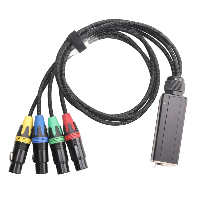 1 Pair XLR 4-Channel 3-Pin Multi Network Stage and Studio Connection, XLR Male and Female Cable Stage Audio RJ45-DT30