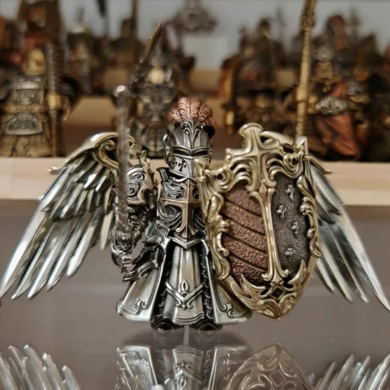 Crociate europee Ordine dei cavalieri Moc Cavalieri Templari Mattoni magnetici in metallo delicato Giocattoli Materiale in rame Figura Ornamento Regali