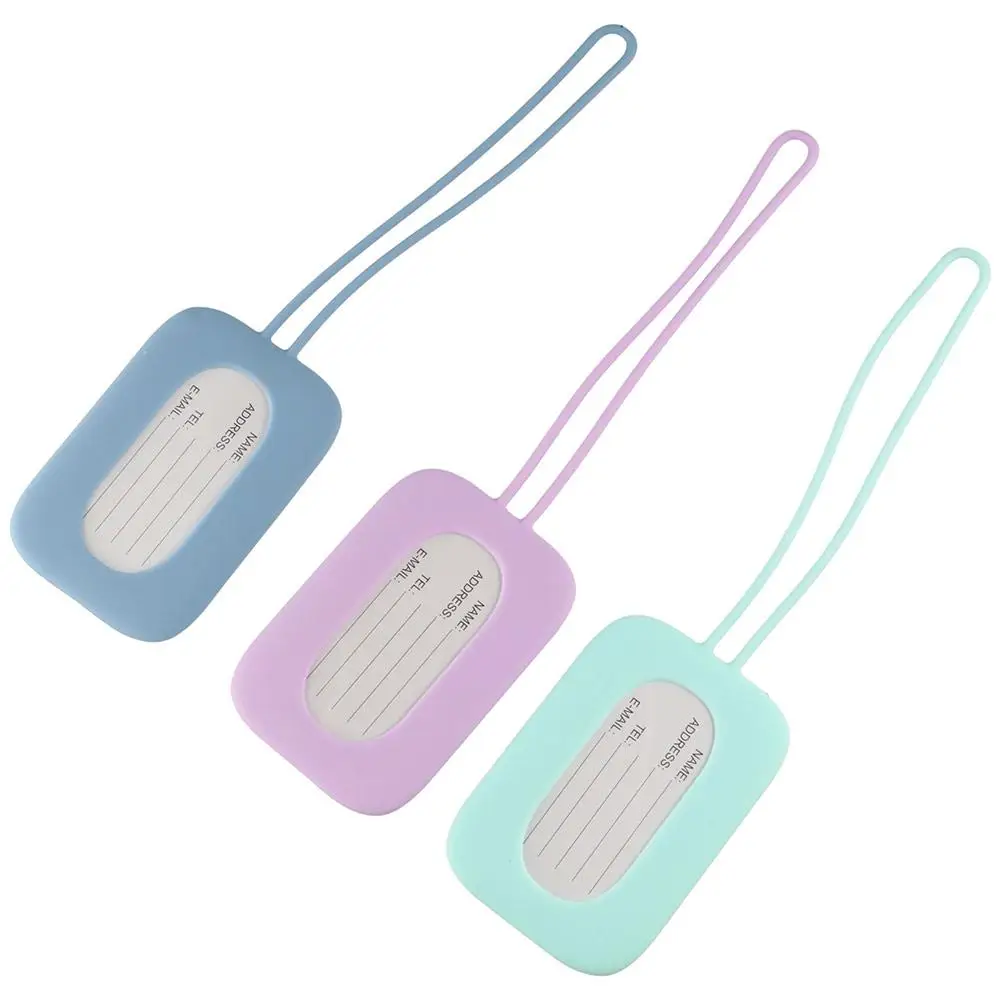 

Name Luggage Tag Silicone Luggage Tag Address Label Baggage Name Tags Airplane Suitcase Tag Information Card